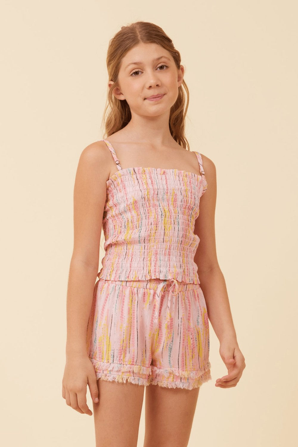 Fruity Tie Dye Smocked Tube Top | Vintage Havana Clothing