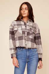 Chocolate Brown Flannel Plaid Shirting | Vintage Havana Clothing