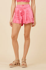 Hot Pink Heavy Satin Shorts | Vintage Havana Clothing