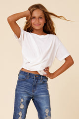 White Twist Tie Back Top | Vintage Havana Clothing