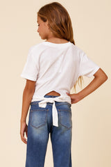 White Twist Tie Back Top | Vintage Havana Clothing