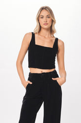 Black Velvet Corset Top | Vintage Havana Clothing