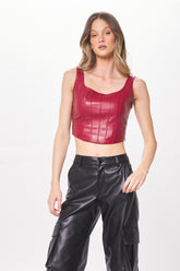 Ruby Faux Leather Corset | Vintage Havana Clothing