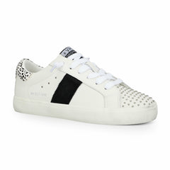 RAELYN - WHITE BLACK STUDS | Vintage Havana Shoes