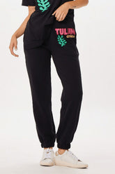 Black Tulum Jet Setter Surf Wash Jogger | Vintage Havana Clothing