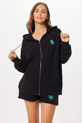Black Tulum Jet Setter Surf Wash Zip Up | Vintage Havana Clothing