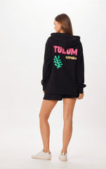 Black Tulum Jet Setter Surf Wash Zip Up | Vintage Havana Clothing