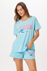 Tropical Blue Malibu Jet Setter T-Shirt | Vintage Havana Clothing