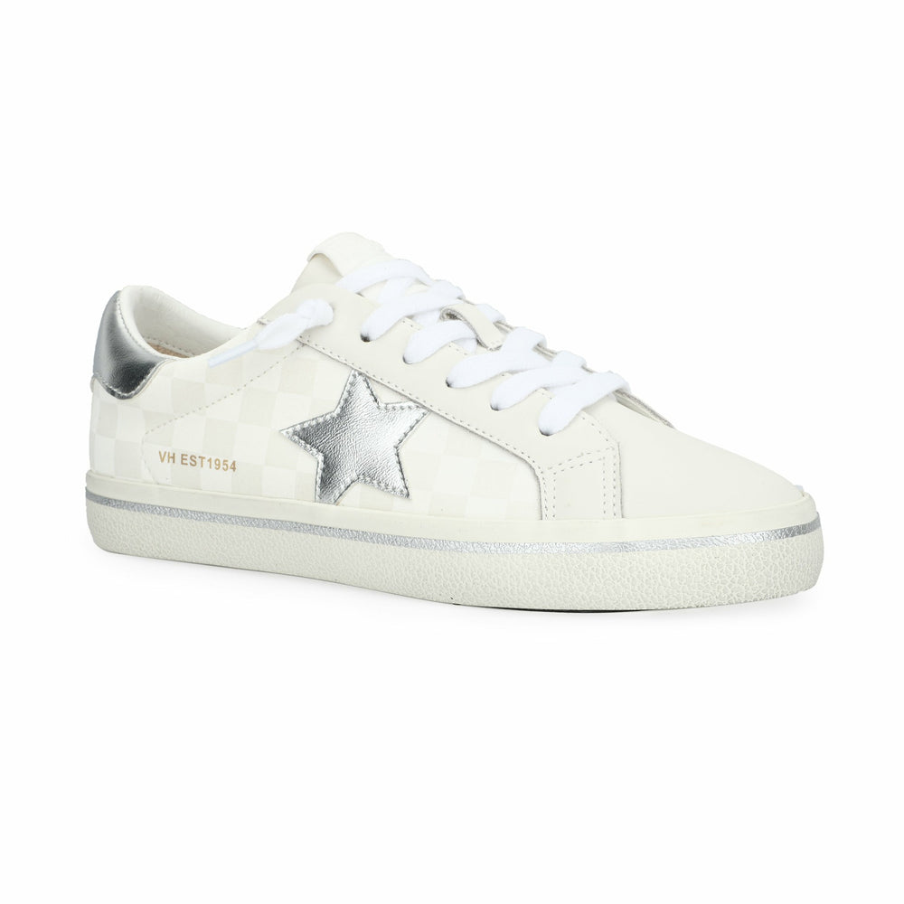 FLAIR 35 - WHITE CHECKERED/SILVER | Vintage Havana Shoes