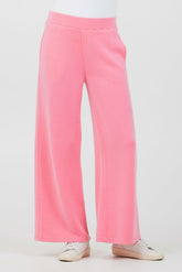 Coastal Coral Cloud Fleece Flare Pants | Vintage Havana Clothing
