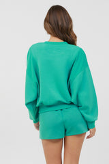 Caribbean Turquoise Cloud Fleece Crewneck | Vintage Havana Clothing