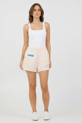 Peach Parfait W/ Multi Puff "Sunchaser" Surf Wash Shorts | Vintage Havana Clothing