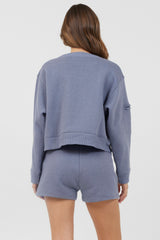 Storm Blue Essential Fleece Crewneck | Vintage Havana Clothing