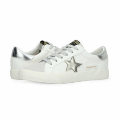 GRANDE - WHITE PEBBLED/WASHED SILVER | Vintage Havana Shoes