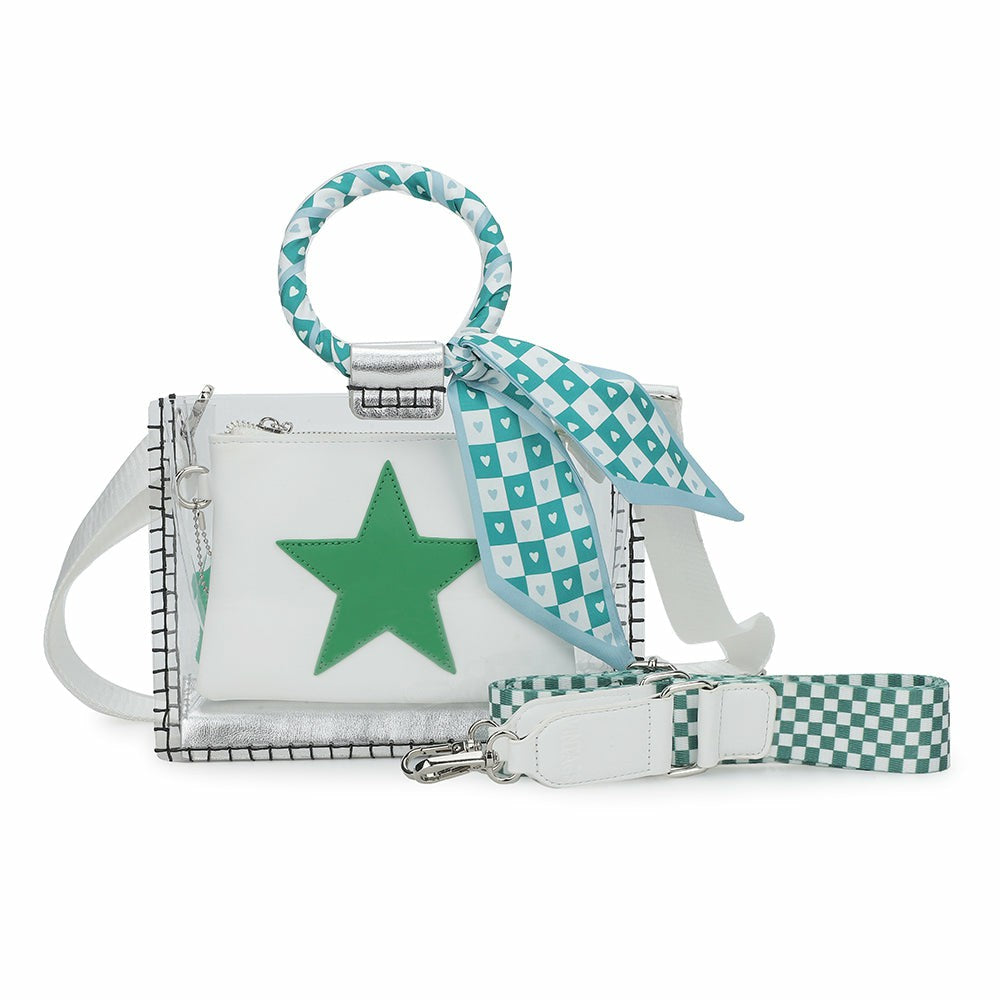 MINI MOLLY - SCARF WHITE GREEN | Vintage Havana Accessories