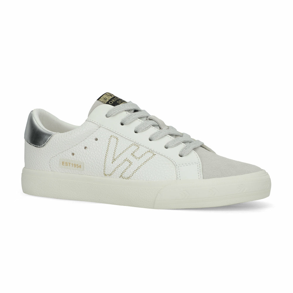 STARTER - WHITE PEBBLED GREY | Vintage Havana Shoes