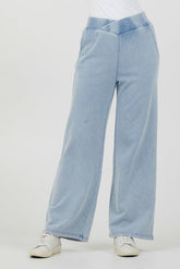 Washed Denim Terry Fleece Pant | Vintage Havana Clothing