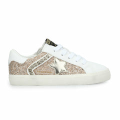 KIDS PATTY - WHITE GOLD GLITTER | Vintage Havana Shoes