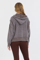 Chocolate Syrup Reverse Fleece Hoodie | Vintage Havana Clothing