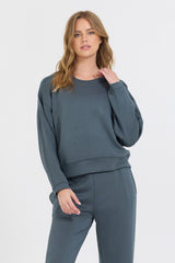 Mountain Grey Cloud Fleece Crewneck | Vintage Havana Clothing