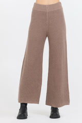 Heather Brown Waffle Knit Flare Pant | Vintage Havana Clothing