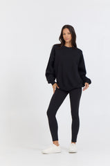 Black Proweave Crewneck | Vintage Havana Clothing