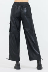 Black Leather Cargo Pants | Vintage Havana Clothing