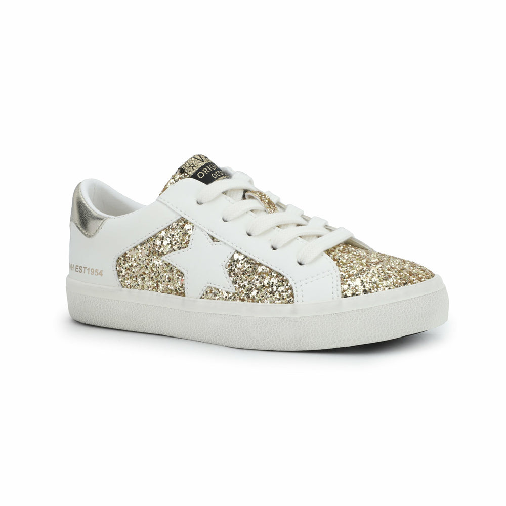 KIDS VAIL - WHITE/ GOLD GLITTER | Vintage Havana Shoes