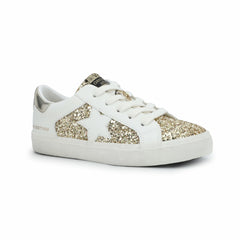 KIDS VAIL - WHITE/ GOLD GLITTER | Vintage Havana Shoes