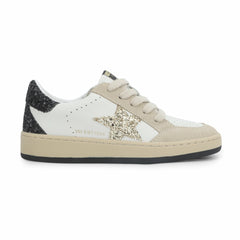 KIDS ARIELLA - WHITE/ TAUPE GLITTER | Vintage Havana Shoes