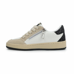 KIDS ARIELLA - WHITE/ TAUPE GLITTER | Vintage Havana Shoes