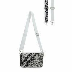 JOYCE BAG - WHITE CHEETAH | Vintage Havana Accessories
