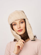 FUR TRAPPER HAT - CREAM | Vintage Havana Accessories