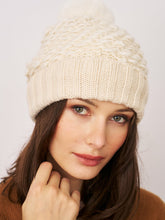 TURN UP POMPOM HAT - CREAM | Vintage Havana Accessories