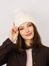 PUFFER POMPOM HAT - WHITE | Vintage Havana Accessories