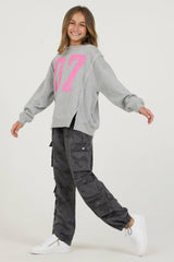 Kids Classic Grey Oversized Crewneck | Vintage Havana Clothing