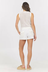 Jersey Knit Open Crochet Tank | Vintage Havana Clothing
