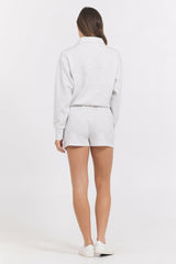Varsity Grey Cloud Quarter Zip | Vintage Havana Clothing