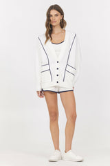 Cloud w/ Piping Cardigan | Vintage Havana Clothing