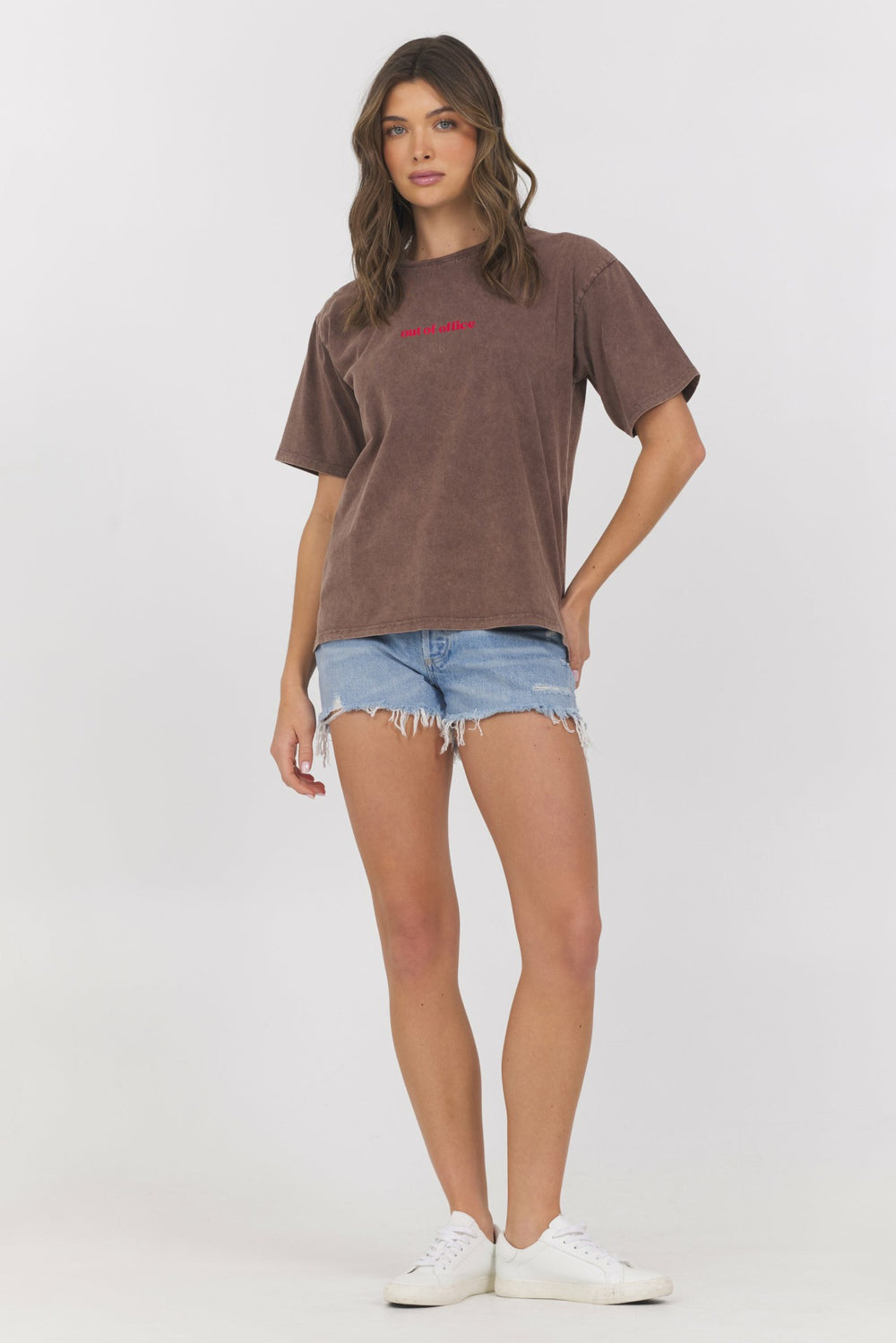 Washed Graphic Tee Out Of Office | Vintage Havana Clothing