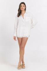 Printed Washed Linen Button Down | Vintage Havana Clothing