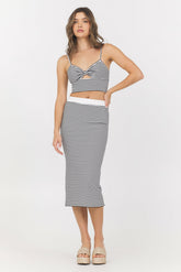 Striped Knit Tank + Skirt 2-Piece Set | Vintage Havana Clothing
