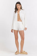 Washed Linen Button Down + Shorts 2-Piece Set | Vintage Havana Clothing