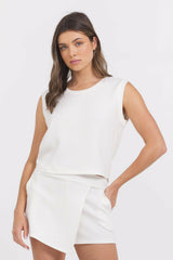 Egg Shell Cloud Skort + Tank 2-Piece Set | Vintage Havana Clothing