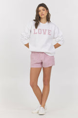 Strawberry Stripe Crew + Boxer Shorts 2-Piece Set | Vintage Havana Clothing