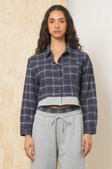 Flannel Shirt w/ French Terry Hem | Vintage Havana Clothing