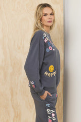 Printed Surf Wash Crew w/ Patches | Vintage Havana Clothing