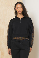 Heavy Surfwash Quarter Zip w/ Printed Insert | Vintage Havana Clothing