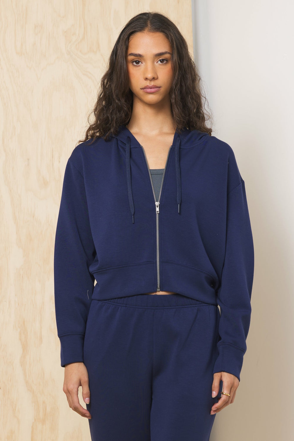 Cloud Fleece Crop Zip Up | Vintage Havana Clothing