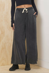 Tencel Wide Leg Pant - Charcoal | Vintage Havana Clothing